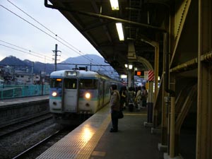大月駅からの電車