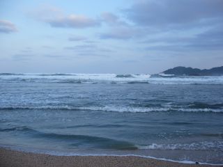 青島での波の様子